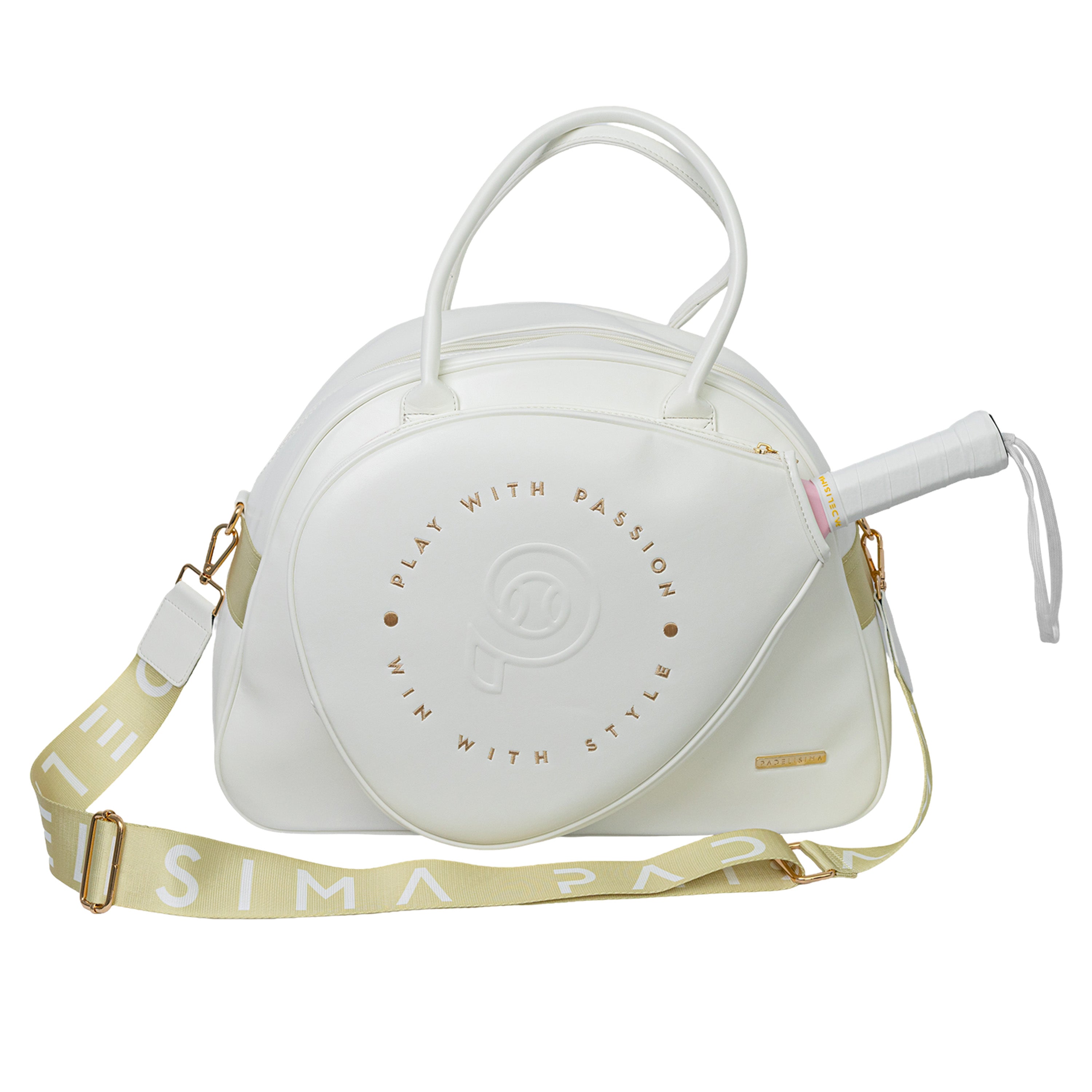 Paletero de mujer blanco y oro, Talla M