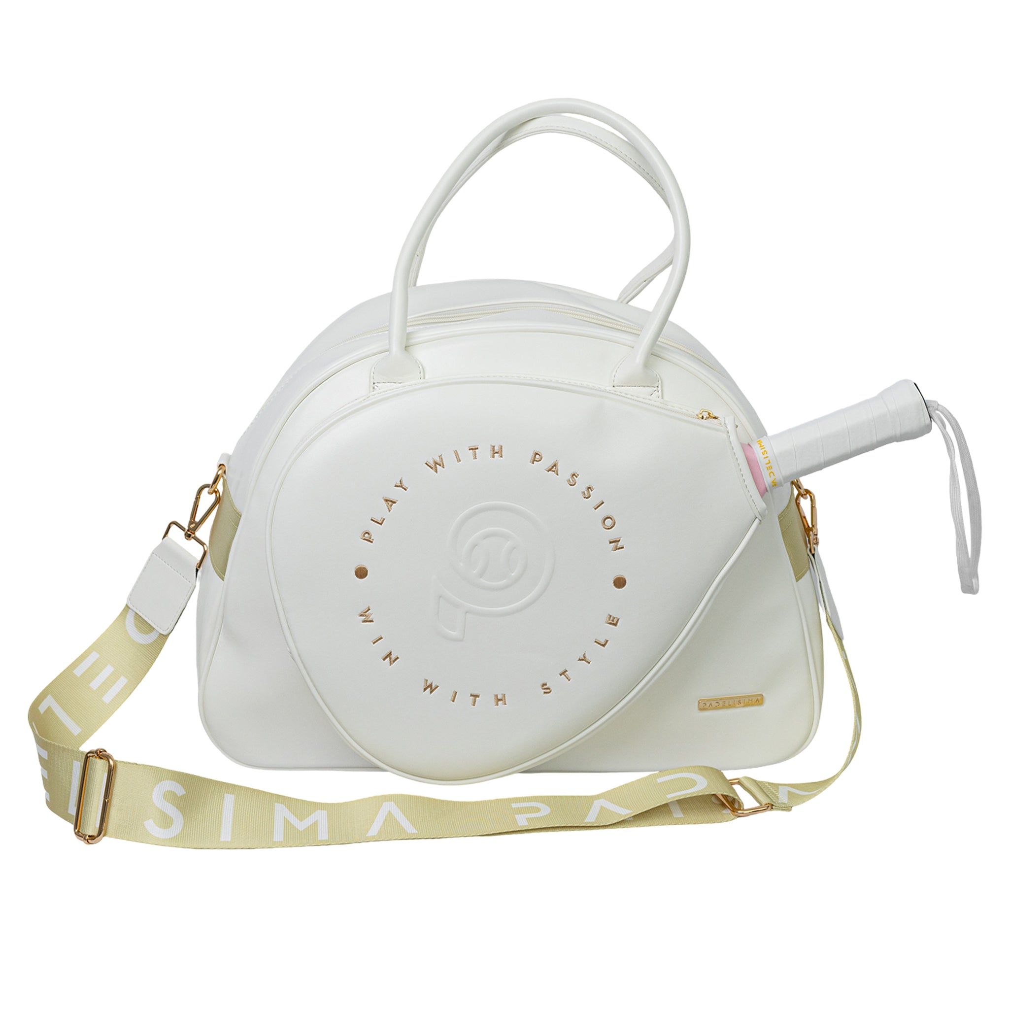 Paletero de mujer blanco y oro, Talla M