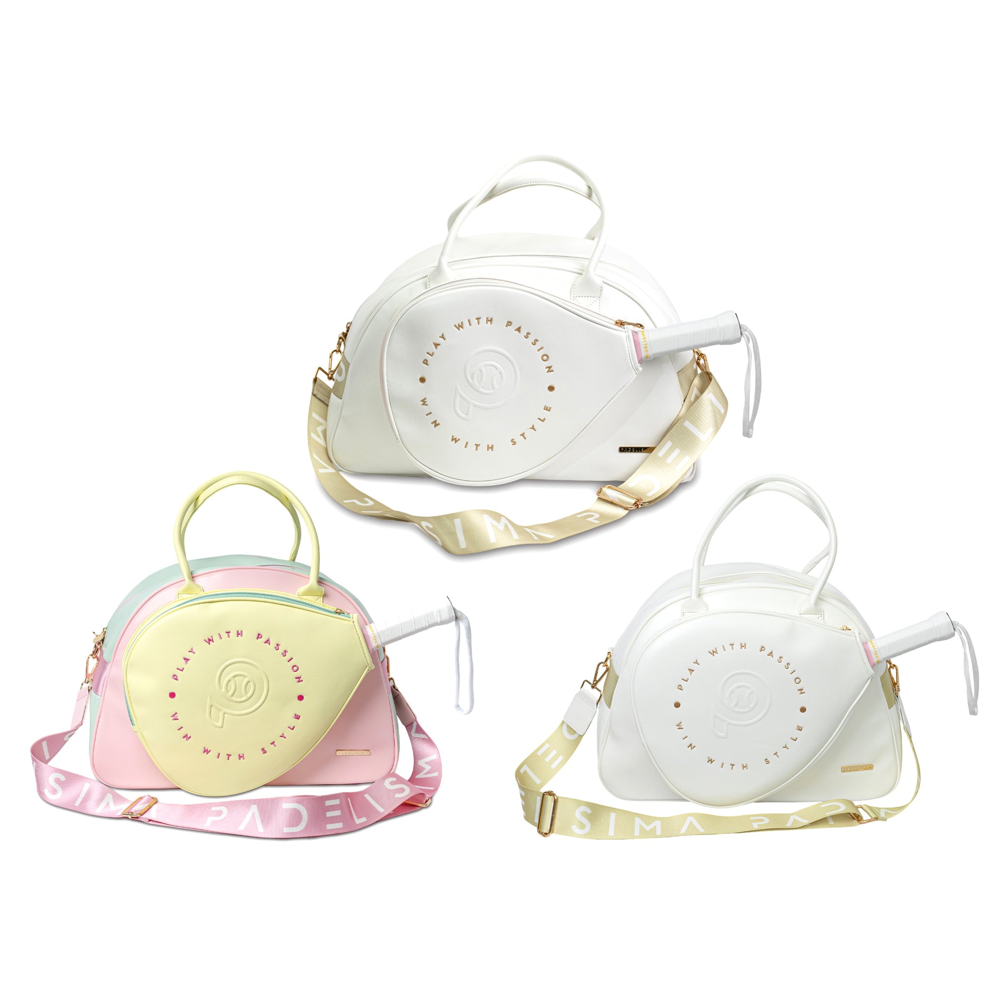 Paletero de mujer blanco y oro, Talla M