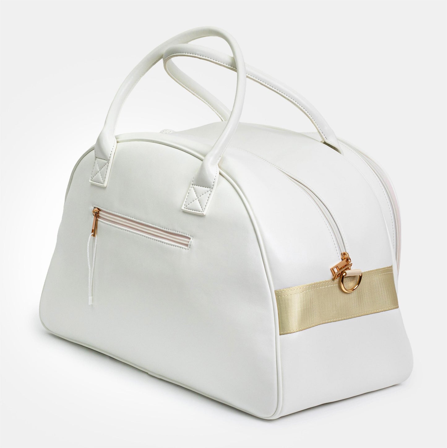 mochila padel blanca y dorada