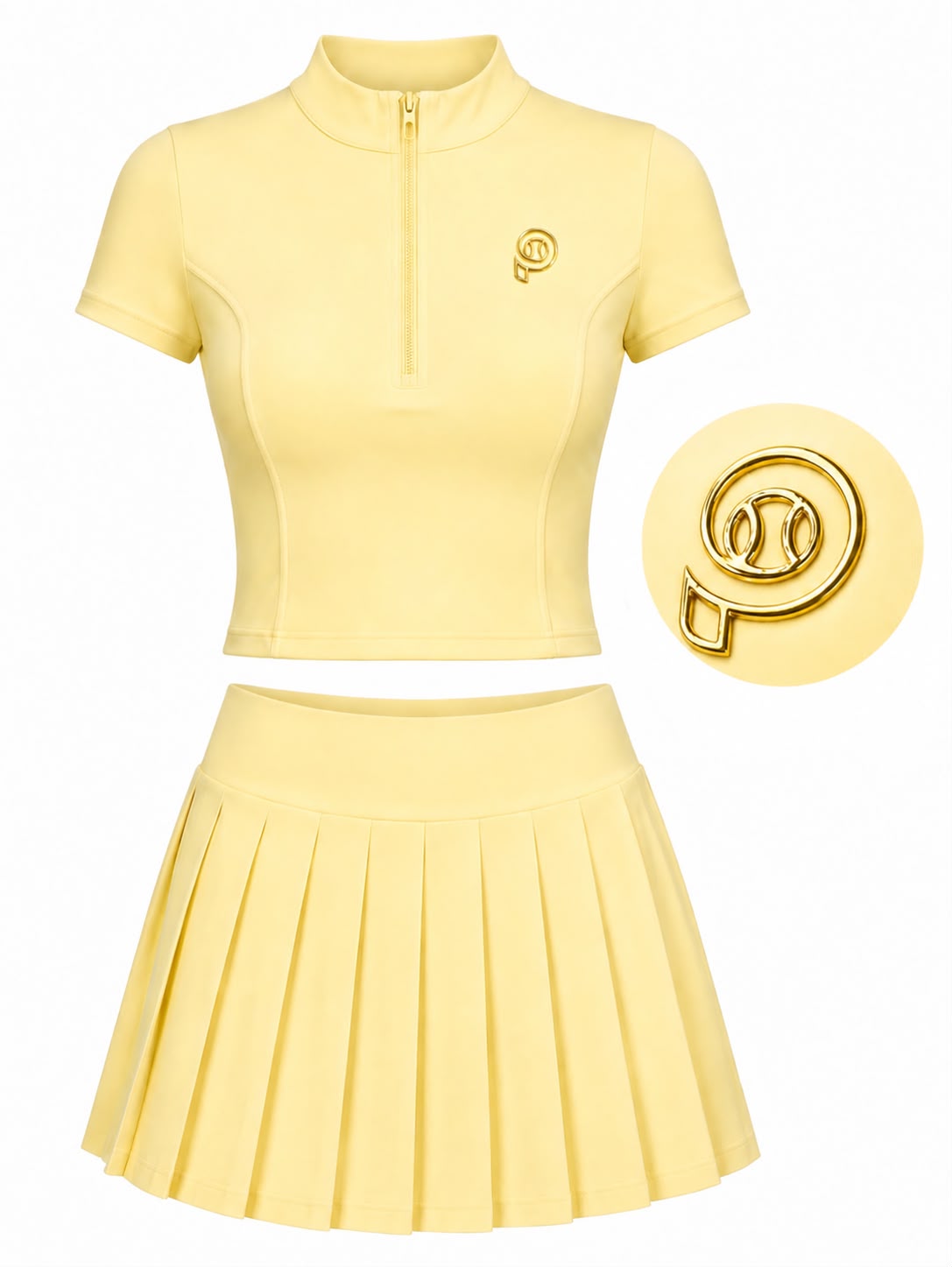 Conjunto de pádel de mujer amarillo PADELISIMA