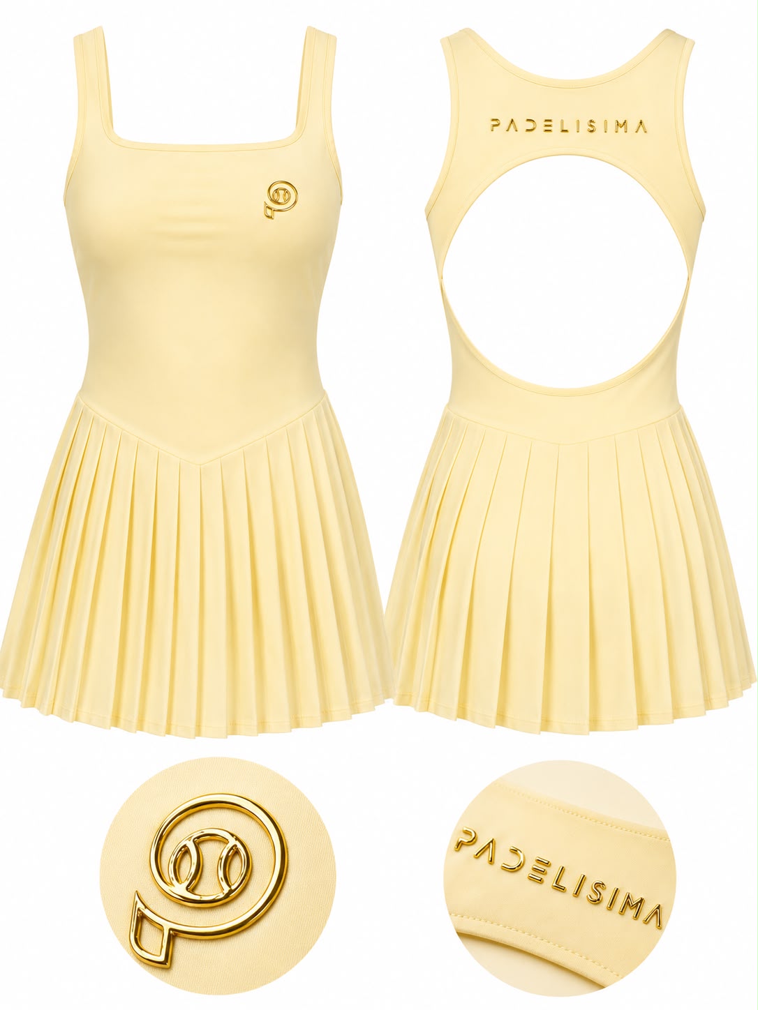 Vestido de pádel amarillo de mujer PADELISIMA