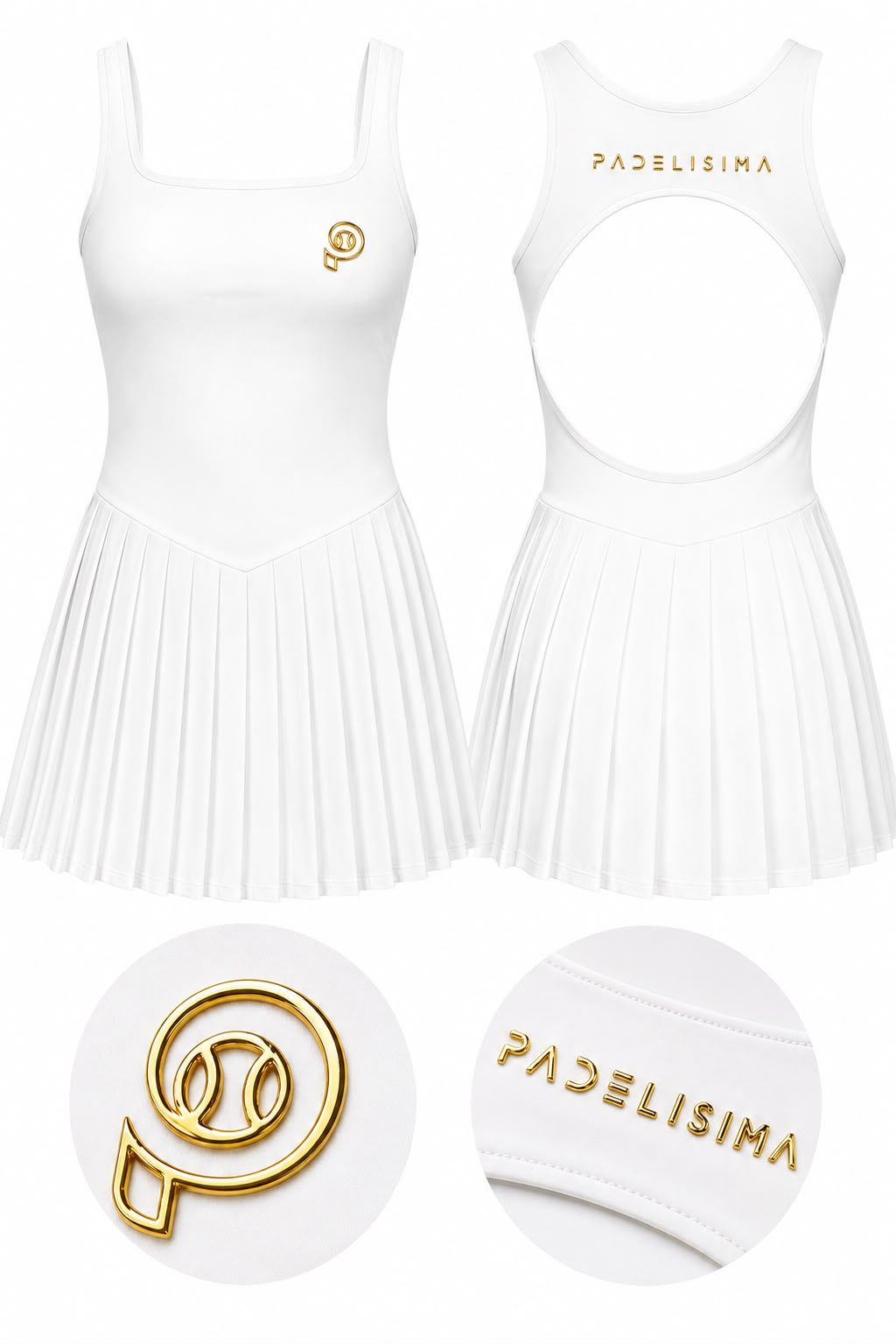 Vestido de pádel blanco de mujer PADELISIMA